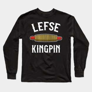 Funny Norwegian Lefse King Rolling Pin Long Sleeve T-Shirt